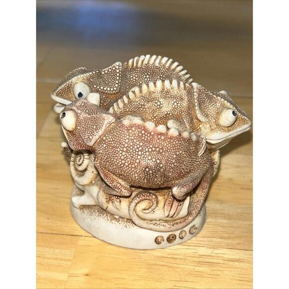 Harmony Kingdom Changing Of The Guard Iguana Trinket Box England 1996 - Picture 5 of 9